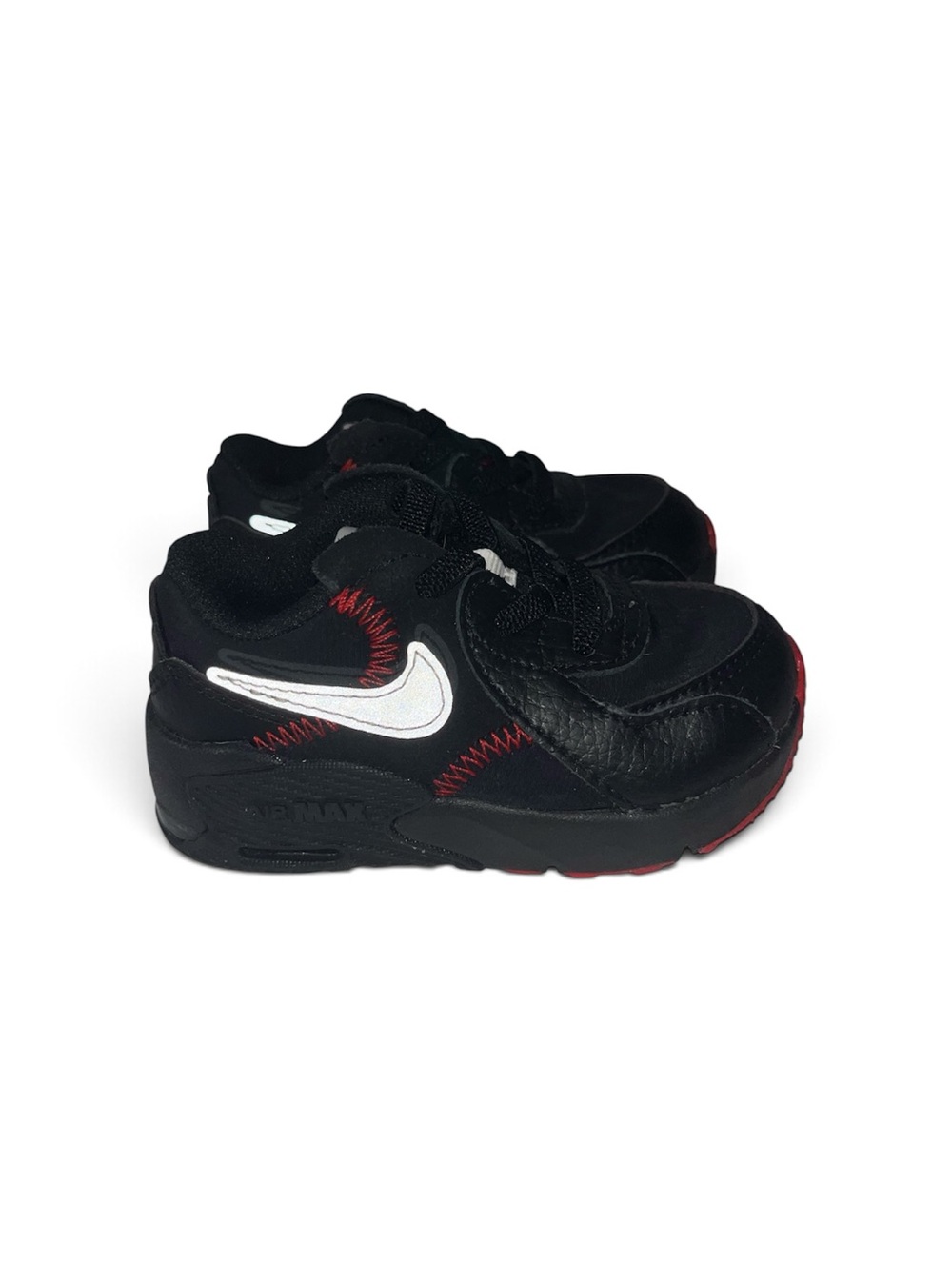 Nike Kids' Black and Red Athletic Sneakers Air Max size 5 Boys
